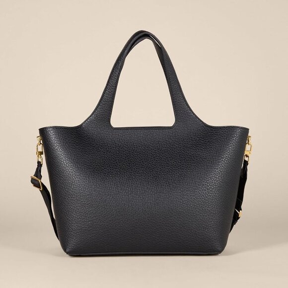 Women's Faux Leather Tote Bag with Adjustable Strap for Daily Use - Picture 3 of 5